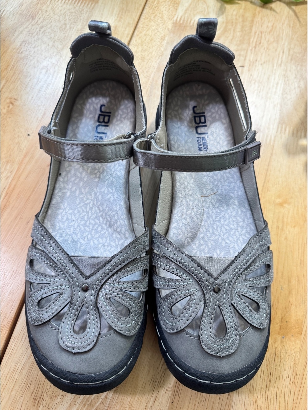 JBU by Jambu Magnolia Encore Women's Mary Jane Shoes Size 7 Gray